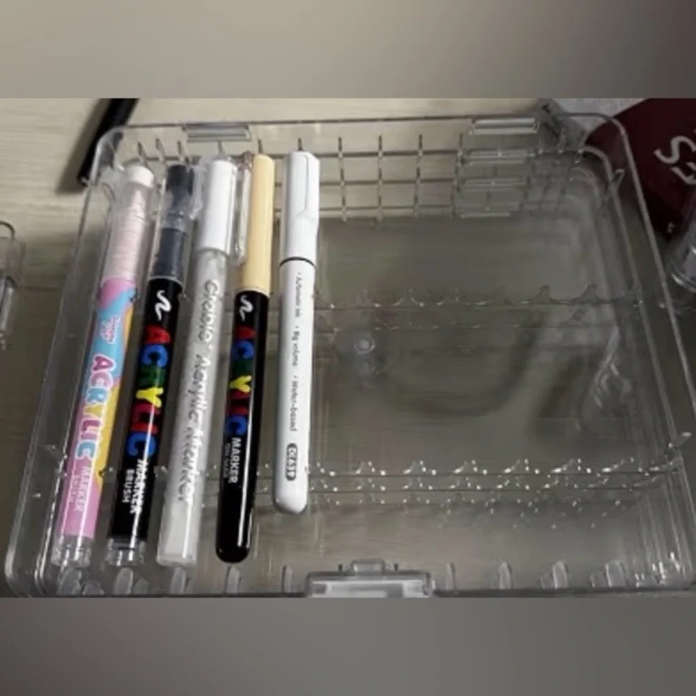 Shuttle Art Stackable Clear Marker Case - 3 layers, 36 marker slots.  Like new.